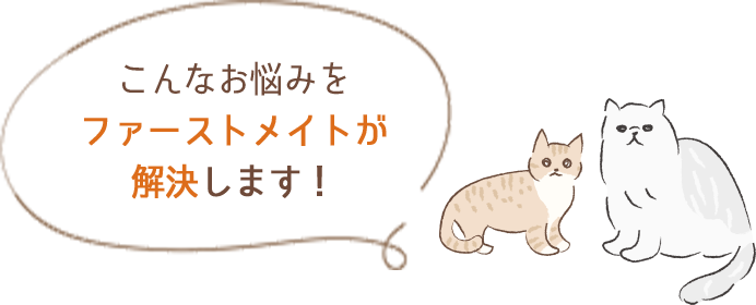 こんなお悩みをファーストメイトが解決します！